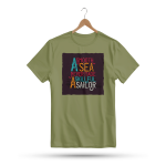 Men's Printed Round Neck Half Sleeve T- Shirt-A Smooth Sea Never Made