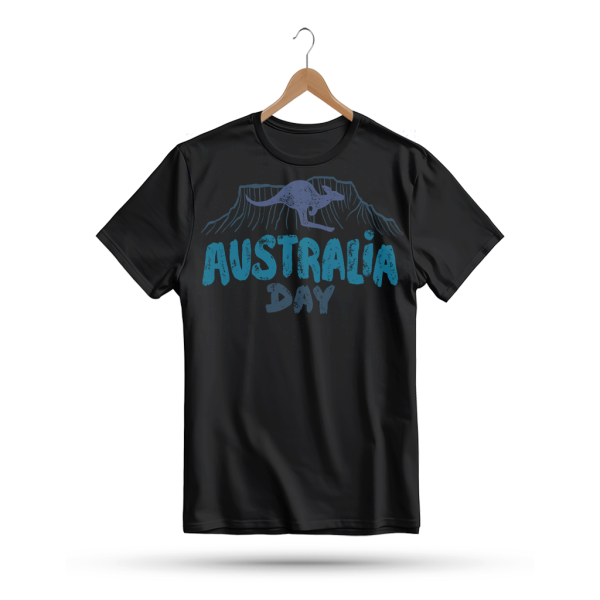 Men's Printed Round Neck Half Sleeve T- Shirt-Australia Day