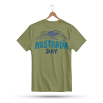 Men's Printed Round Neck Half Sleeve T- Shirt-Australia Day