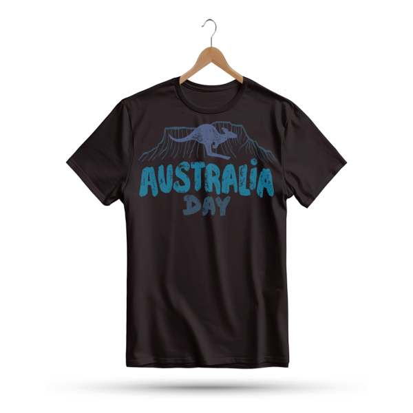 Men's Printed Round Neck Half Sleeve T- Shirt-Australia Day