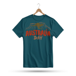 Men's Printed Round Neck Half Sleeve T- Shirt-Australia Day