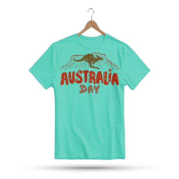 Men's Printed Round Neck Half Sleeve T- Shirt-Australia Day