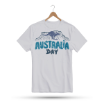 Men's Printed Round Neck Half Sleeve T- Shirt-Australia Day