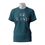 Female Printed Round Neck Half Sleeve T-Shirt-Be Kind