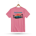 Men's Printed Round Neck Half Sleeve T- Shirt-Beach Summer Car