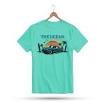 Men's Printed Round Neck Half Sleeve T- Shirt-Beach Summer Car