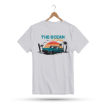 Men's Printed Round Neck Half Sleeve T- Shirt-Beach Summer Car