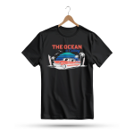 Men's Printed Round Neck Half Sleeve T- Shirt-Beach Summer Car