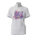 Female Printed Round Neck Half Sleeve T-Shirt-Believe In Yourself