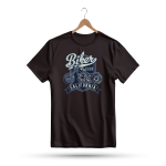 Men's Printed Round Neck Half Sleeve T- Shirt-Biker Club