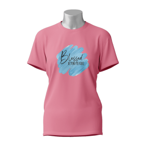 Female Printed Round Neck Half Sleeve T-Shirt-Blessed Beyond