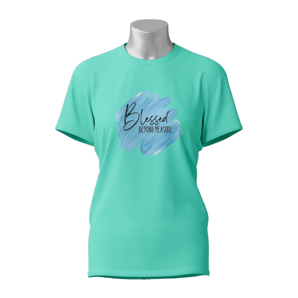 Female Printed Round Neck Half Sleeve T-Shirt-Blessed Beyond