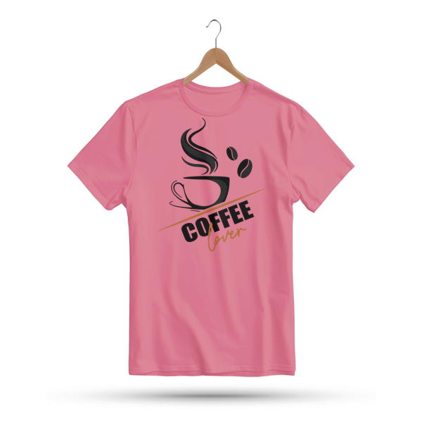 Men's Printed Round Neck Half Sleeve T- Shirt-Coffee Lover