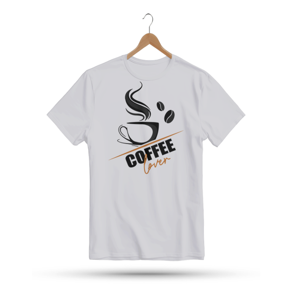 Men's Printed Round Neck Half Sleeve T- Shirt-Coffee Lover