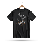 Men's Printed Round Neck Half Sleeve T- Shirt-Coffee Lover