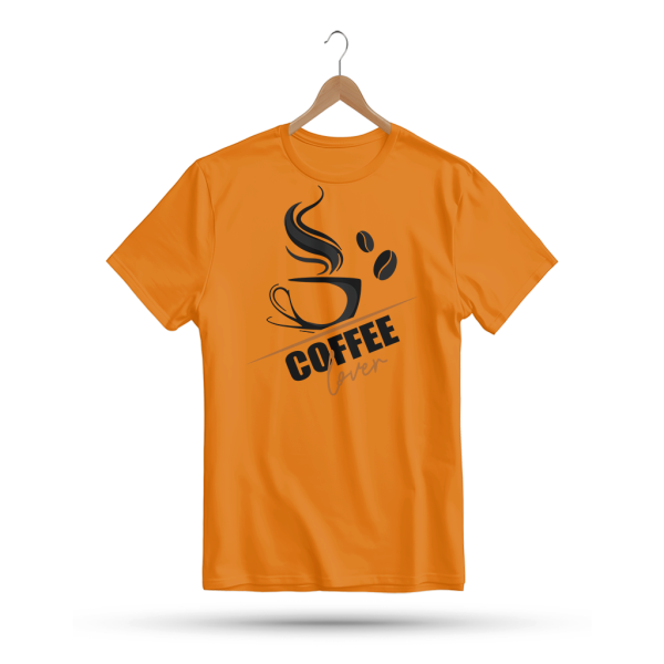 Men's Printed Round Neck Half Sleeve T- Shirt-Coffee Lover