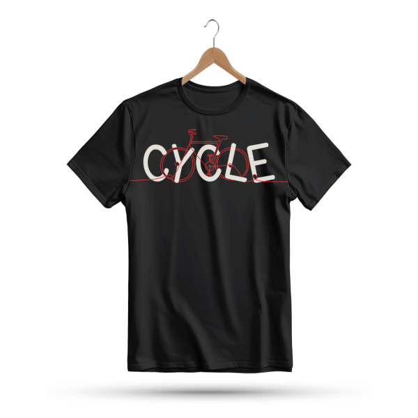 Men's Printed Round Neck Half Sleeve T- Shirt-Cycle