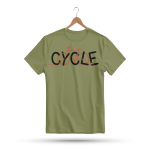 Men's Printed Round Neck Half Sleeve T- Shirt-Cycle