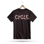 Men's Printed Round Neck Half Sleeve T- Shirt-Cycle