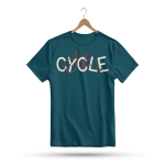 Men's Printed Round Neck Half Sleeve T- Shirt-Cycle