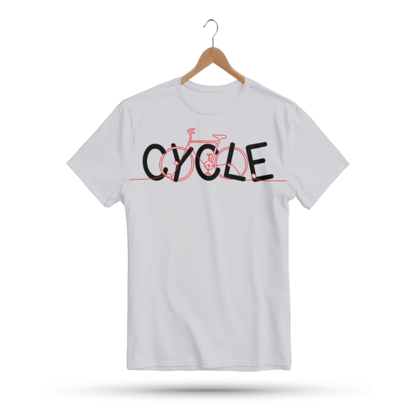 Men's Printed Round Neck Half Sleeve T- Shirt-Cycle