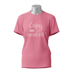 Female Printed Round Neck Half Sleeve T-Shirt-Enjoy Every Moment