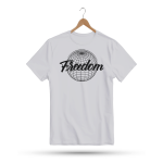 Men's Printed Round Neck Half Sleeve T- Shirt-Freedom World