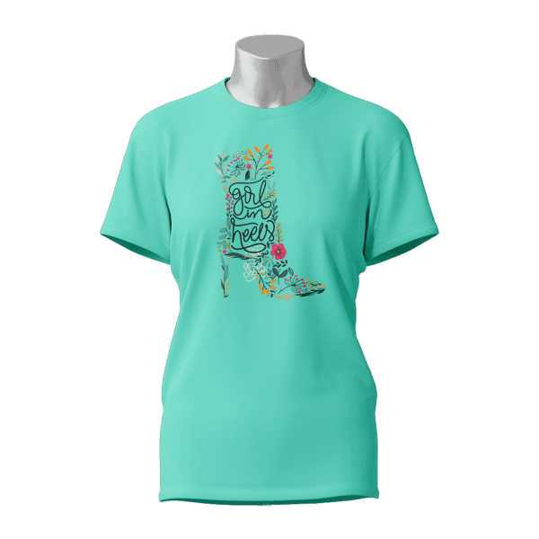 Female Printed Round Neck Half Sleeve T-Shirt-Girl i am hills