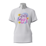 Female Printed Round Neck Half Sleeve T-Shirt-Girls Night