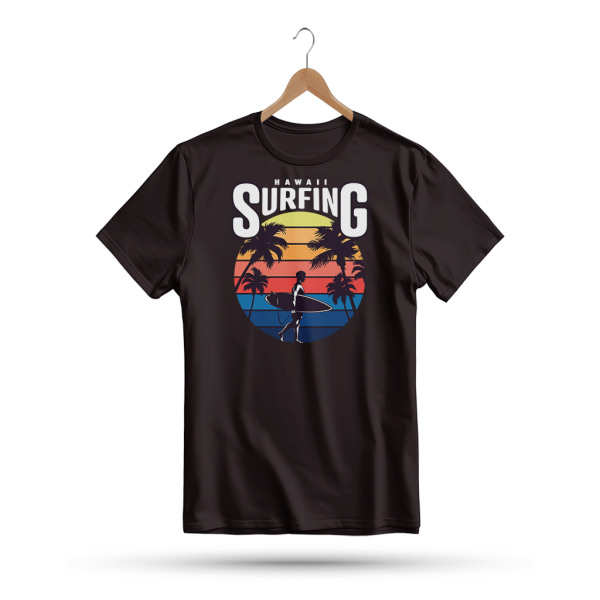 Men's Printed Round Neck Half Sleeve T- Shirt-Howell Surfing