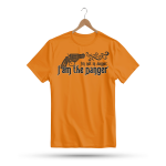 Men's Printed Round Neck Half Sleeve T- Shirt-I Am Not In Danger