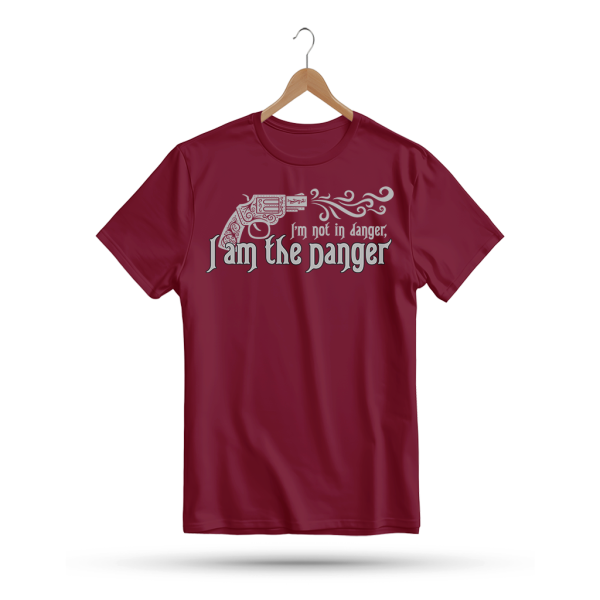 Men's Printed Round Neck Half Sleeve T- Shirt-I Am Not In Danger