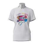 Female Printed Round Neck Half Sleeve T-Shirt-I Love The 80's