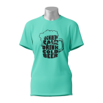 Female Printed Round Neck Half Sleeve T-Shirt -Keep Calm And Drink Cold Deer