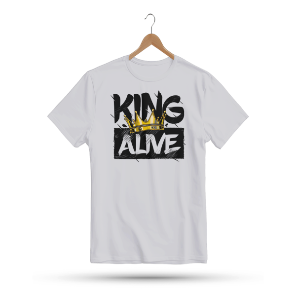 Men's Printed Round Neck Half Sleeve T- Shirt-King Alive