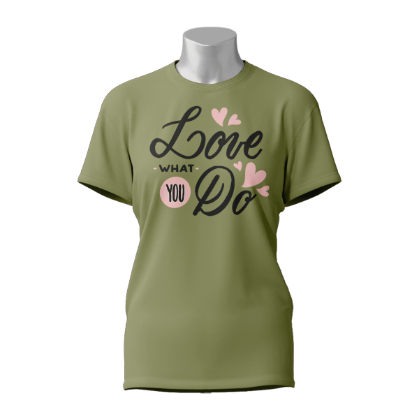 Female Printed Round Neck Half Sleeve T-Shirt-Lone what you do