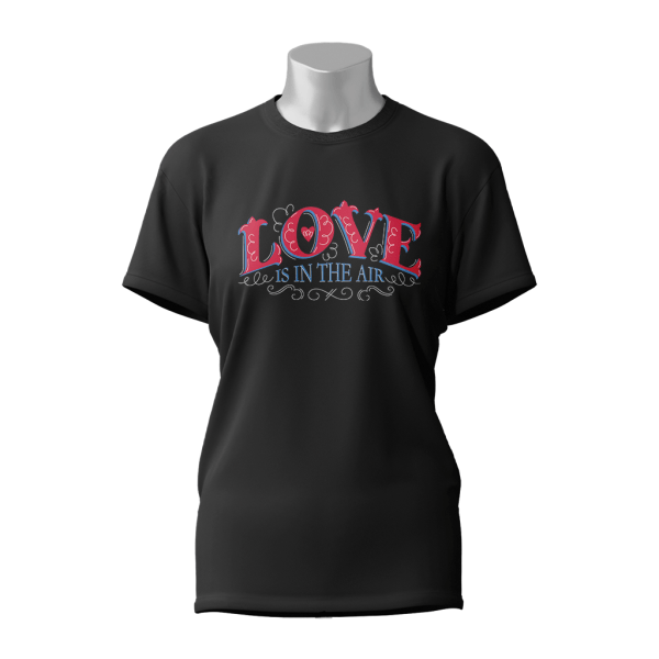 Female Printed Round Neck Half Sleeve T-Shirt-Love is end the air