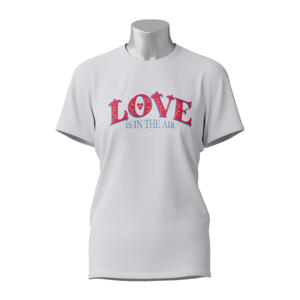 Female Printed Round Neck Half Sleeve T-Shirt-Love is end the air