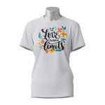 Female Printed Round Neck Half Sleeve T-Shirt-Love without limits