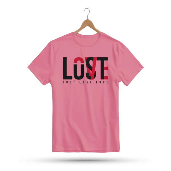 Men's Printed Round Neck Half Sleeve T- Shirt-Lust Lost Love