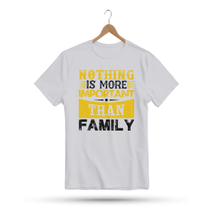 Men's Printed Round Neck Half Sleeve T- Shirt-Nothing Is More Important Then Family