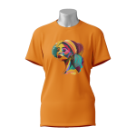 Female Printed Round Neck Half Sleeve T- Shirt -Rainbow Girl