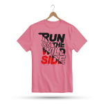 Men's Printed Round Neck Half Sleeve T- Shirt-Run On The Wild Side