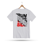 Men's Printed Round Neck Half Sleeve T- Shirt-Run On The Wild Side