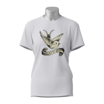 Female Printed Round Neck Half Sleeve T- Shirt -School Old Sleeve Bird