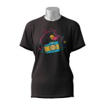 Female Printed Round Neck Half Sleeve T- Shirt -Smile