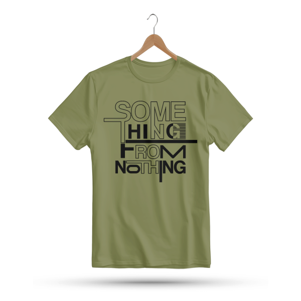 Men's Printed Round Neck Half Sleeve T- Shirt-Some Thing From Nothing