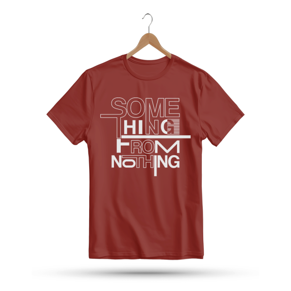 Men's Printed Round Neck Half Sleeve T- Shirt-Some Thing From Nothing