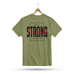 Men's Printed Round Neck Half Sleeve T- Shirt-Stay Strong