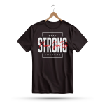 Men's Printed Round Neck Half Sleeve T- Shirt-Stay Strong